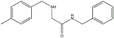 N-benzyl-2-{[(4-methylphenyl)methyl]amino}acetamide Struktur