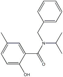 N-benzyl-2-hydroxy-5-methyl-N-(propan-2-yl)benzamide Struktur