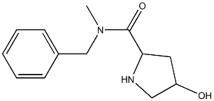 N-benzyl-4-hydroxy-N-methylpyrrolidine-2-carboxamide Struktur