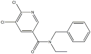 N-benzyl-5,6-dichloro-N-ethylpyridine-3-carboxamide Struktur