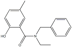 N-benzyl-N-ethyl-2-hydroxy-5-methylbenzamide Struktur