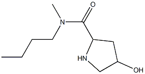 N-butyl-4-hydroxy-N-methylpyrrolidine-2-carboxamide Struktur