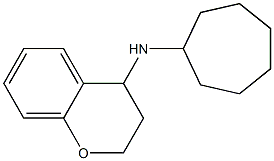 N-cycloheptyl-3,4-dihydro-2H-1-benzopyran-4-amine Struktur