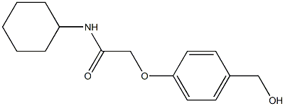 N-cyclohexyl-2-[4-(hydroxymethyl)phenoxy]acetamide Struktur