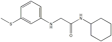 N-cyclohexyl-2-{[3-(methylsulfanyl)phenyl]amino}acetamide Struktur