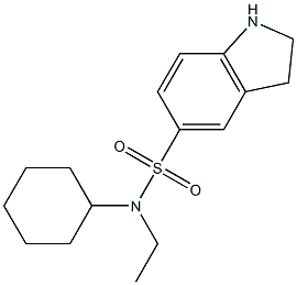 N-cyclohexyl-N-ethyl-2,3-dihydro-1H-indole-5-sulfonamide Struktur