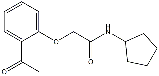 N-cyclopentyl-2-(2-acetylphenoxy)acetamide Struktur