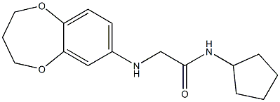 N-cyclopentyl-2-(3,4-dihydro-2H-1,5-benzodioxepin-7-ylamino)acetamide Struktur