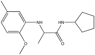 N-cyclopentyl-2-[(2-methoxy-5-methylphenyl)amino]propanamide Struktur