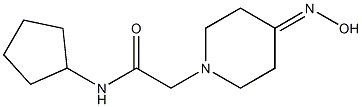 N-cyclopentyl-2-[4-(hydroxyimino)piperidin-1-yl]acetamide Struktur