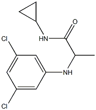 N-cyclopropyl-2-[(3,5-dichlorophenyl)amino]propanamide Struktur