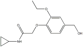 N-cyclopropyl-2-[2-ethoxy-4-(hydroxymethyl)phenoxy]acetamide Struktur