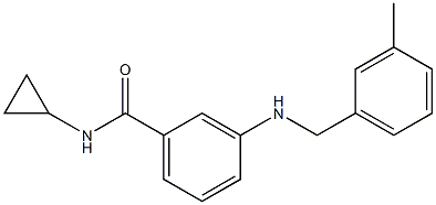 N-cyclopropyl-3-{[(3-methylphenyl)methyl]amino}benzamide Struktur