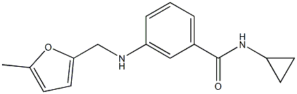 N-cyclopropyl-3-{[(5-methylfuran-2-yl)methyl]amino}benzamide Struktur