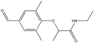 N-ethyl-2-(4-formyl-2,6-dimethylphenoxy)propanamide Struktur