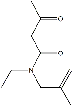 N-ethyl-N-(2-methylprop-2-en-1-yl)-3-oxobutanamide Struktur