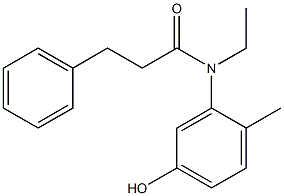 N-ethyl-N-(5-hydroxy-2-methylphenyl)-3-phenylpropanamide Struktur