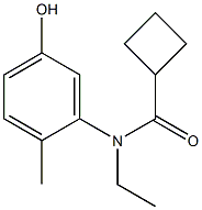 N-ethyl-N-(5-hydroxy-2-methylphenyl)cyclobutanecarboxamide Struktur