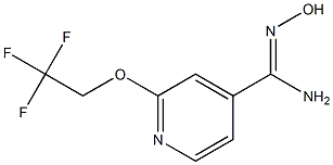 N'-hydroxy-2-(2,2,2-trifluoroethoxy)pyridine-4-carboximidamide Struktur