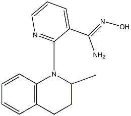 N'-hydroxy-2-(2-methyl-3,4-dihydroquinolin-1(2H)-yl)pyridine-3-carboximidamide Struktur