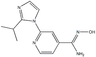 N'-hydroxy-2-[2-(propan-2-yl)-1H-imidazol-1-yl]pyridine-4-carboximidamide Struktur