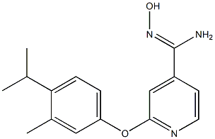 N'-hydroxy-2-[3-methyl-4-(propan-2-yl)phenoxy]pyridine-4-carboximidamide Struktur