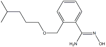 N'-hydroxy-2-{[(4-methylpentyl)oxy]methyl}benzene-1-carboximidamide Struktur