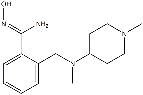 N'-hydroxy-2-{[methyl(1-methylpiperidin-4-yl)amino]methyl}benzenecarboximidamide Struktur