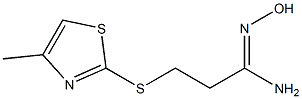 N'-hydroxy-3-[(4-methyl-1,3-thiazol-2-yl)sulfanyl]propanimidamide Struktur