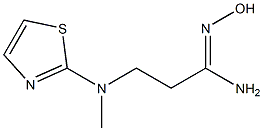 N'-hydroxy-3-[methyl(1,3-thiazol-2-yl)amino]propanimidamide Struktur