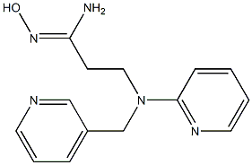 N'-hydroxy-3-[pyridin-2-yl(pyridin-3-ylmethyl)amino]propanimidamide Struktur