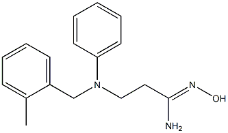 N'-hydroxy-3-{[(2-methylphenyl)methyl](phenyl)amino}propanimidamide Struktur