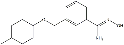 N'-hydroxy-3-{[(4-methylcyclohexyl)oxy]methyl}benzenecarboximidamide Struktur