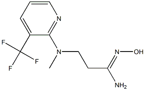 N'-hydroxy-3-{methyl[3-(trifluoromethyl)pyridin-2-yl]amino}propanimidamide Struktur