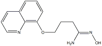 N'-hydroxy-4-(quinolin-8-yloxy)butanimidamide Struktur