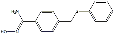 N'-hydroxy-4-[(phenylsulfanyl)methyl]benzene-1-carboximidamide Struktur