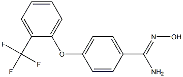 N'-hydroxy-4-[2-(trifluoromethyl)phenoxy]benzene-1-carboximidamide Struktur