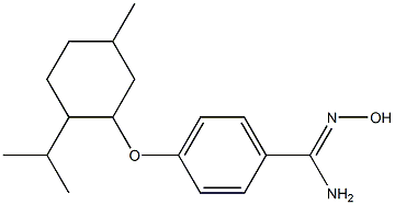 N'-hydroxy-4-{[5-methyl-2-(propan-2-yl)cyclohexyl]oxy}benzene-1-carboximidamide Struktur