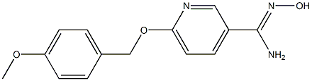 N'-hydroxy-6-[(4-methoxyphenyl)methoxy]pyridine-3-carboximidamide Struktur