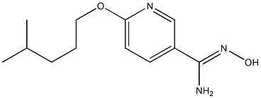 N'-hydroxy-6-[(4-methylpentyl)oxy]pyridine-3-carboximidamide Struktur