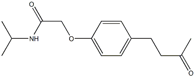 N-isopropyl-2-[4-(3-oxobutyl)phenoxy]acetamide Struktur