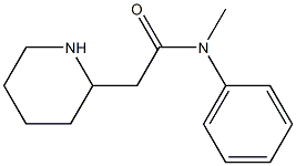 N-methyl-N-phenyl-2-(piperidin-2-yl)acetamide Struktur