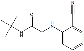 N-tert-butyl-2-[(2-cyanophenyl)amino]acetamide Struktur