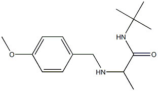 N-tert-butyl-2-{[(4-methoxyphenyl)methyl]amino}propanamide Struktur