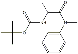 tert-butyl 1-methyl-2-[methyl(phenyl)amino]-2-oxoethylcarbamate Struktur