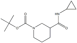 tert-butyl 3-[(cyclopropylamino)carbonyl]piperidine-1-carboxylate Struktur