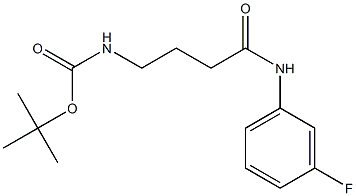 tert-butyl 4-[(3-fluorophenyl)amino]-4-oxobutylcarbamate Struktur