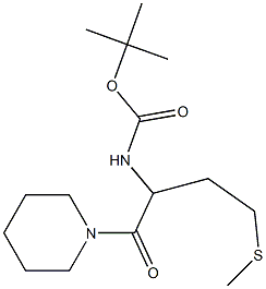 tert-butyl N-[4-(methylsulfanyl)-1-oxo-1-(piperidin-1-yl)butan-2-yl]carbamate Struktur