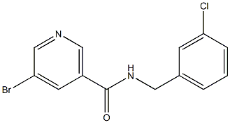 5-Bromo-N-(3-chloro-benzyl)-nicotinamide Struktur