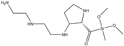 N-  [N'-(2-aminoethyl)aminoethyl]-3-aminopropyl-methyldimethoxysilane Struktur